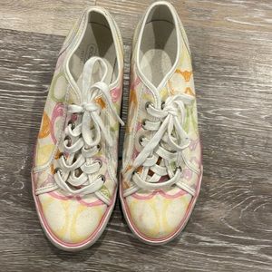 Multi Color Coach Sneakers - Women’s size 7.5🌈